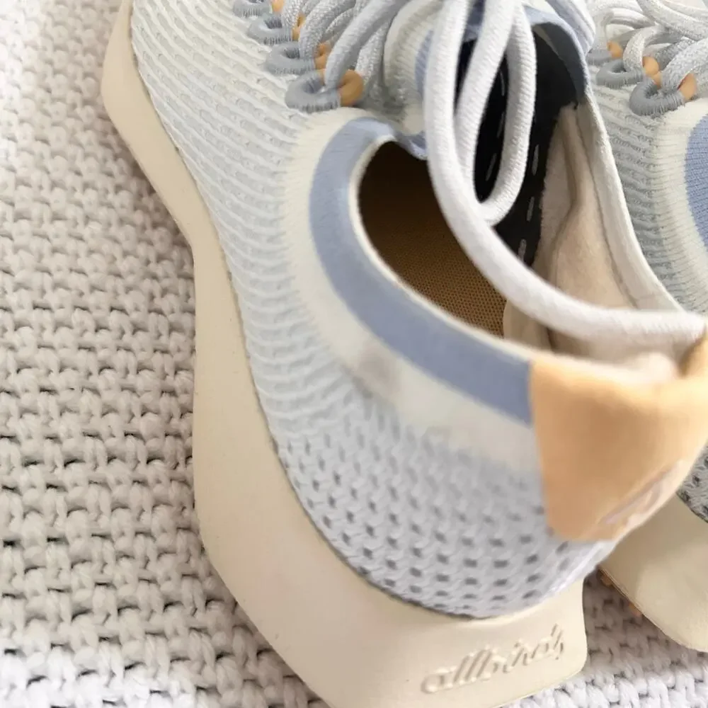 Allbirds Tree Dasher 2 Breezy Blue Beige Hush Sole Athletic Sneakers Women 9.5